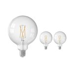 Voordeelpak 3x Calex Smart Globe G125 E27 7,5W 1055lm 1800-3000K Filament | Tuya Wifi - Afstembaar Wit