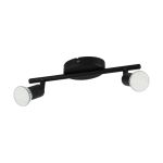 Eglo Plafondlamp Buzz-LED Staal Zwart 2x2.8W 2x250lm - 830 Warm Wit | IP20 - Incl. 2x GU10